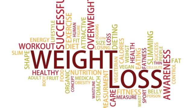 Weight loss Tag Cloud, vector
