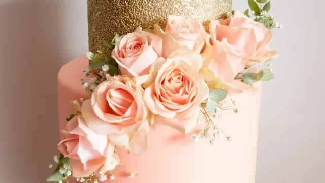 Peach and roses cake_Cape Town_Somerset West