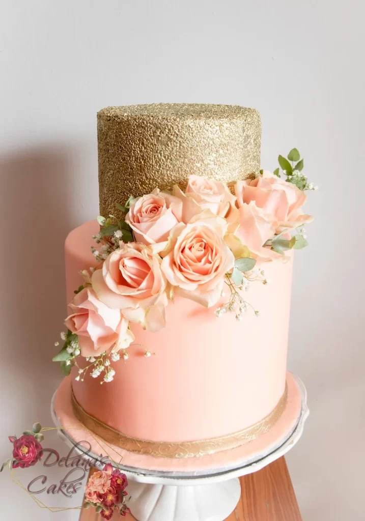 Peach and roses cake_Cape Town_Somerset West