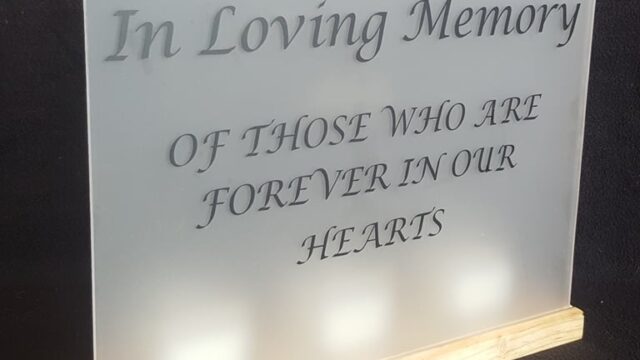 memory candle perspex