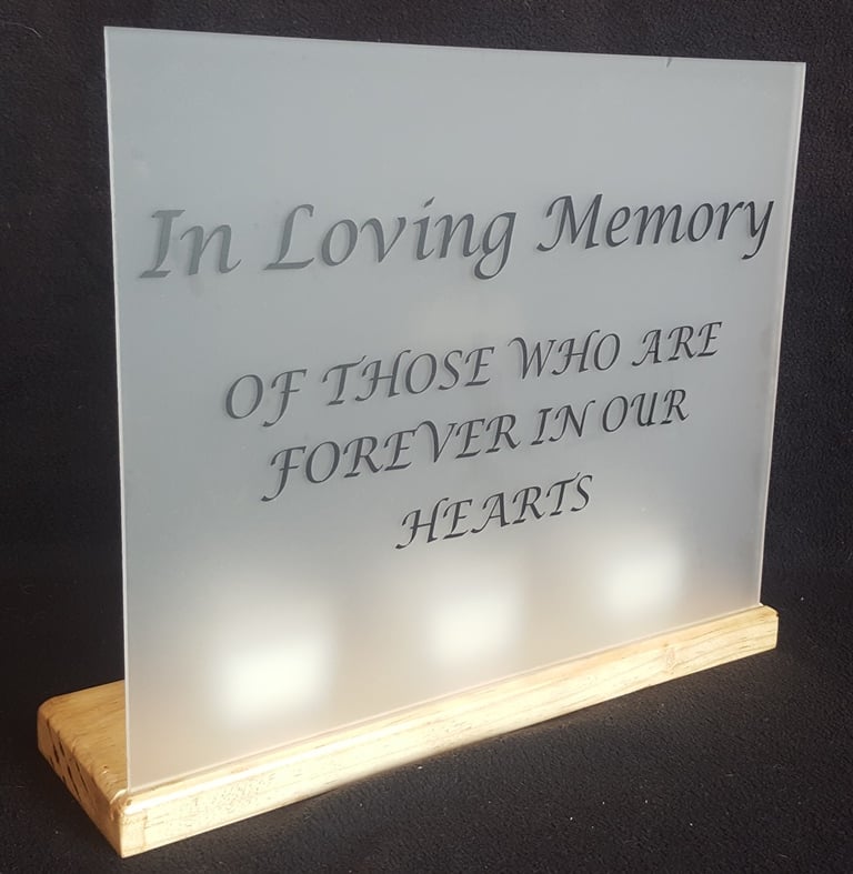 memory candle perspex